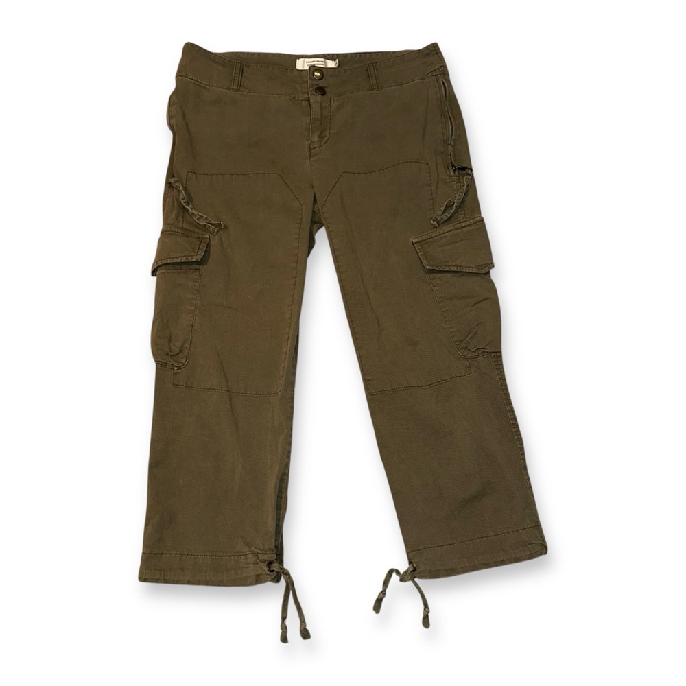 COMPTOIR DES COTONNIERS Green Utility Cropped Military Pants